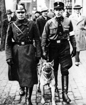 Nazi with dog